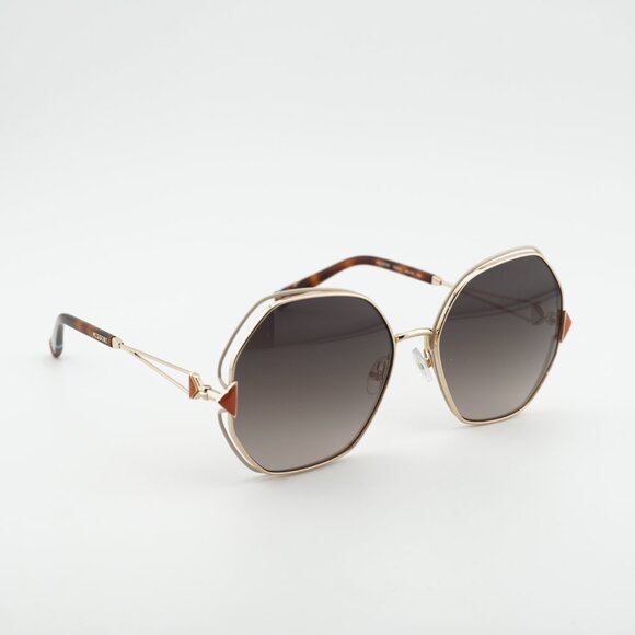 Missoni MIS 0075/S 0Y3R HA Sunglasses Gold/Ivory Geometric Frame, Brown Lenses main image 8